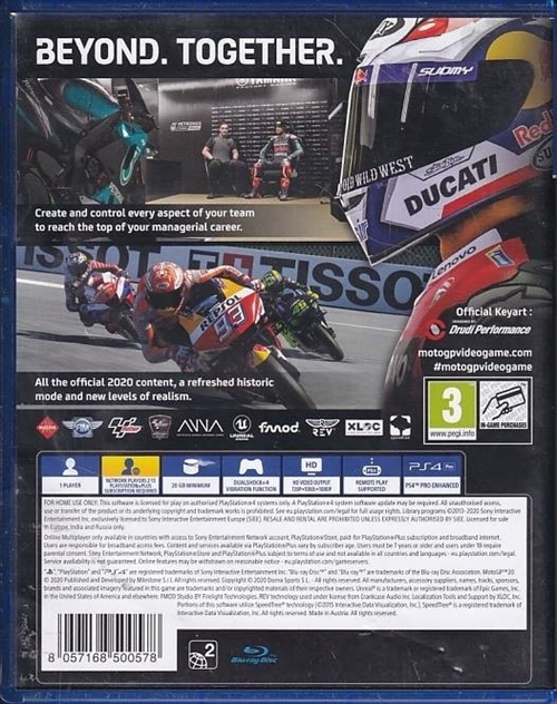 MotoGP 20 - PS4 (A Grade) (Genbrug)